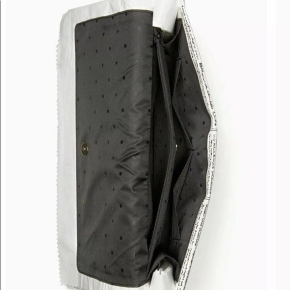 Kate Spade Glitzy Ritzy Newspaper Clutch Tyvek - Picture 7 of 8